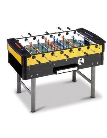 Calciobalilla con gettoniera, con aste passanti. Modello MUNDIAL.