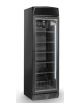 Vetrina bibite refrigerata colore nero - Con opalina pubblicitaria - 350 Lt. - Temperatura +1°/+12°C - cm 59,5x67x196h