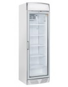 Vetrina espositore bevande verticale con opalina publicitaria - Lt. 350 - refrigerazione Roll-Bond +1°/+12°C - cm 59,5x67x196h