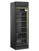 Frigorifero vetrina bibite colore nero 380 Lt. - Luce interna a Led colore giallo - +1°/+12°C - cm 59,5x60,4x198h