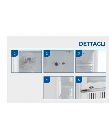 Vetrina bibite verticale 388 Lt. - refrigerazione ventilata - mm 620x610x1950h