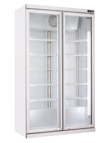 Espositore bevande doppia porta scorrevole cm 115x76x210h