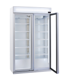 Vetrina bevande doppia porta a battente - con opalina luminosa - Temperatura +1° +10°C - Capacità Lt 805 - cm 112x59,7x198,3h