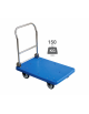 Carrello con pianale ad una sponda con maniglia pieghevole in acciaio inox AISI 201 - 4 ruote girevoli - mm 730x480x820h