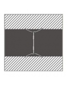 Altalena con struttura in acciaio zincato - 2 posti - Sedili Piano/Gabbia - Dimensioni cm 335x180x230h