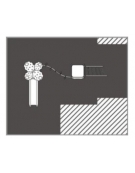 Villaggio gioco con 2 torrette (1 con tetto), 1 arrampicata, 1 pertica, 1 scivolo in polietilene, 1 gioco tris ed 1 Panchetta 