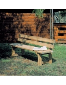 Panca in legno di pino nordico da esterno per giardino cm 190 x 50 x 80 h - Altezza sedile cm 45