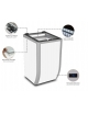 Espositore su mobile per N° 2 Vaschette gelato da Lt 5 in lamiera di colore bianco  - temp. -15°-23°C - cm 50,5xx55,5x98h
