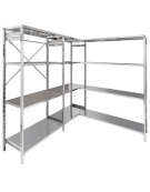 Scaffalatura acciaio inox a bulloni cm 80x50x150h