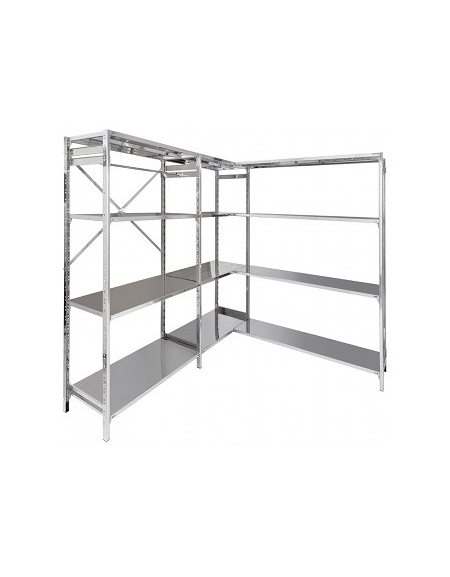 Scaffalatura acciaio inox a bulloni cm 80x50x150h