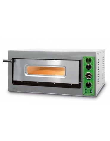 Forno per pizza elettrico professionale - 4 pizze ø36 - TRIFASE 1 Camera singola con vetro