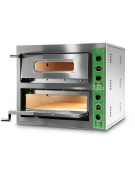 Forno per pizza elettrico professionale - 6+6 pizze ø36 - MONOFASE 2 Camere singola con vetro