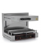 Salamandra in acciaio inox piastra superiore mobile - 4000 Watt - griglia cm 50x30 - cm 60x48x50h