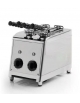 Tostapane professionale con pinze in acciaio inox 2 forni indipendenti