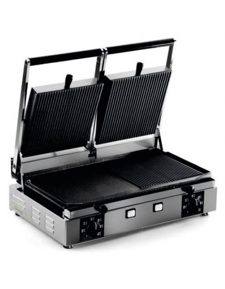 Piastra elettrica doppia per panini in ghisa - Piano cm 50,x25,5 - Monofase Piastra elettrica doppia per panini in ghisa - Piano cm 50,x25,5 - Monofase
