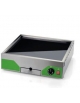 Fry top elettrico da banco in vetroceramica - monofase 3 kw - piastra liscia cm 60x40