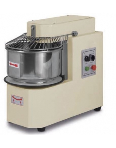 Impastatrice a spirale testa fissa da Kg. 25 d'impasto - MONOFASE - 1,5kw