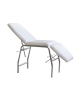 LETTINO DA VISITA MEDICA A 2 SNODI CON STRUTTURA IN TUBOLARE TONDO CROMATO - PORTATA KG 130 - CM 182X60X75H