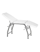 LETTINO DA VISITA MEDICA A 2 SNODI CON STRUTTURA IN TUBOLARE TONDO CROMATO Ø 40 MM - PORTATA KG 130 - CM 182X60X78H