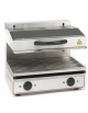Salamandra mobile in acciaio inox - 4000 Watt - Area cottura cm 59x32 - mm 625x510x530h