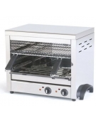Salamandra fissa in acciaio inox -  Potenza W 3600 -  Area cottura cm 45x35 - cm 60x40x45,5h