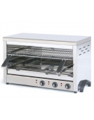 Salamandra fissa in acciaio inox - Potenza W 4700 -  Area cottura cm 65x35 - cm 80x40x45,5h