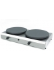 Crepiera professionale doppia a gas - 2 piastre da diametro cm 40 - Potenza totale Kw 8 - cm 83,5x50,5x14,5h