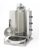 Gyros Kebab a Gas a 3 zone di cottura - Capacità carne Kg 20 - Potenza totale Kw 8,1 - cm 50x50x90h