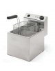 Friggitrice elettrica pofessionale da banco in acciaio inox 1 vasca da Lt 7 - TRIFASE - Potenza Kw 6