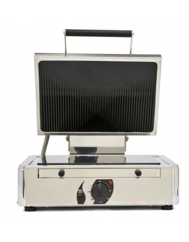 Piastra elettrica media in Vetroceramica - Piano cm 36,8x24,8 - MONOFASE - Potenza Kw 3 - Inferiore Liscia / Superiore Scanalata