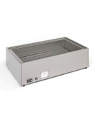 Tavola calda bagnomaria inox 18/10 AISI 304 con rubinetto di scarico - vaschette 2x GN 1/1 mm 150h