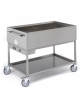Carrello termico in acciaio inox 18/10 AISI 304 per 4 vasche GN 1/1 - termostato digitale - cm 150x64x90h