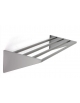 Mensola inox a parete ad un piano con tubi - Dimensione cm 160x40