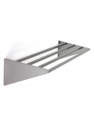 Mensola inox a parete ad un piano con tubi - Dimensione cm 180x40 - Capacità Kg 30 
