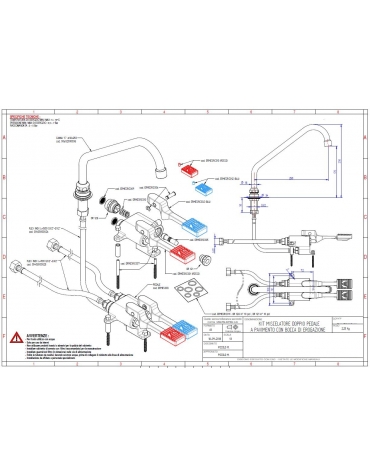 Kit miscelatore pedale + bocca