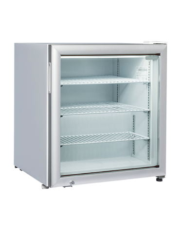 Congelatore da banco con porta a vetro autochiudente - Lt 90 - refrigerazione statica -15/-20°C - cm 60x54x68,5h