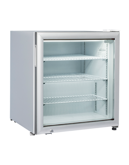 Congelatore da banco con porta a vetro autochiudente - Lt 90 - refrigerazione statica -15/-20°C - cm 60x54x68,5h