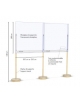 Barriera di protezione da terra in plexiglass trasparente cm 100x100x190h