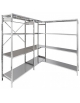 Scaffalatura inox AISI 304 con montaggio a bulloni - N° 4 PIANI LISCI - cm. 120x30x200h