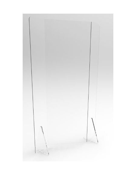 Barriera di protezione da terra in plexiglass trasparente cm 100x100x190h