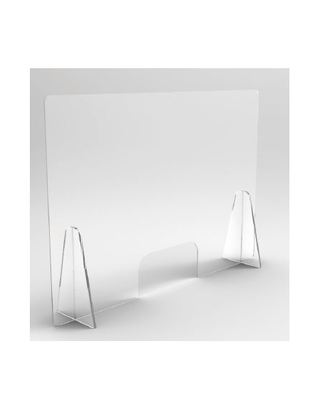 Barriera di protezione da terra in plexiglass trasparente cm 100x100x190h