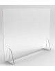 Barriera parafiato da banco in plexiglass trasparente da 4 mm - cm 100x20x75h