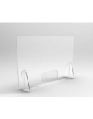 Barriera di protezione da terra in plexiglass trasparente cm 100x100x190h