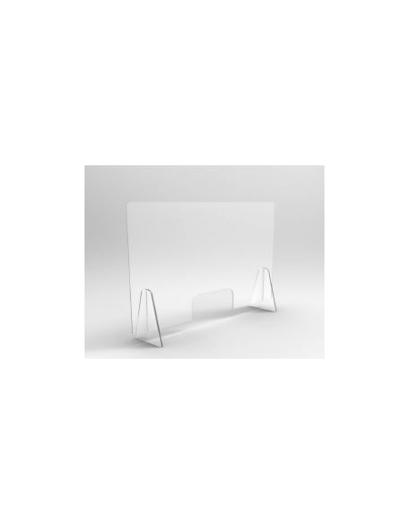 Barriera di protezione da terra in plexiglass trasparente cm 100x100x190h