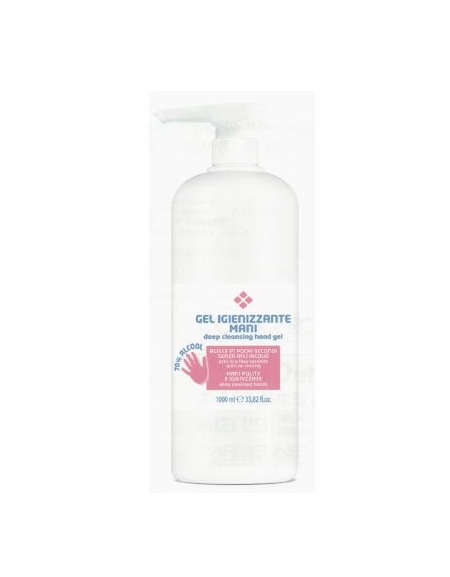 Gel igienizzante mani a base alcolica completo di dosatore a pompa Lt.1