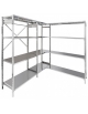 Scaffalatura inox AISI 304 con montaggio a bulloni - N° 4 PIANI LISCI - cm. 110x40x200h