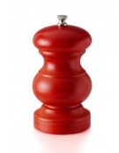 Macina peperoncino manuale in legno - macine in acciaio - Altezza 13 cm - colore Rosso