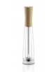 Macinapepe manuale in metacrilato e tappo in legno - macine in acciaio - Altezza 26 cm - Colore Naturale