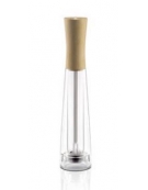 Macina sale manuale in metacrilato e tappo in legno - macine in ceramica - Altezza 26 cm - Colore Naturale