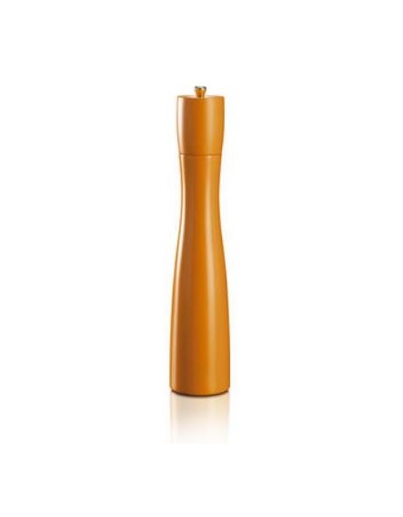 Macinapepe manuale in legno - macine in acciaio - Altezza 30 cm - Colore Arancione